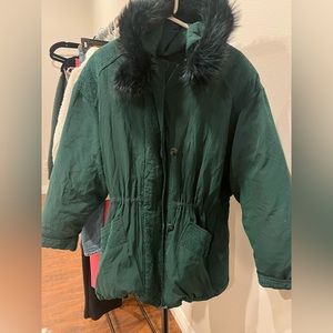 Warm and cozy jacket with removable hoodi